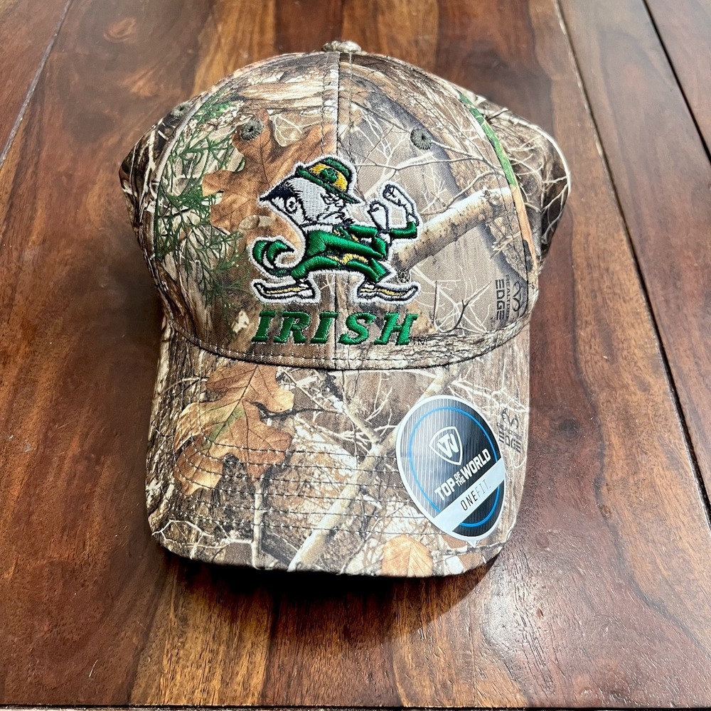 Notre Dame Fighting Irish One Size Fits All Top Of The World RealTree Camo NWT